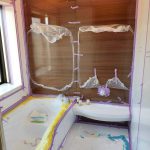 天草市佐伊津町、戸建て住宅、ユニットバス浴室浴槽のクリーニング・塗装・パネル・シートリフォーム