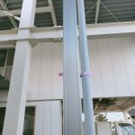 熊本県熊本市、カーポートアルミ支柱のキズ及び凹みリペア補修