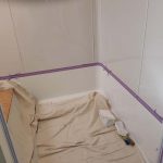 熊本県合志市、積水ハウス戸建てユニットバス浴室、清掃・塗装・パネル・シート・折れ戸・カバー工法リフォーム