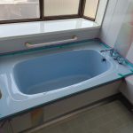 熊本県人吉市、戸建てユニットバス浴室、清掃・浴槽塗装リフォーム